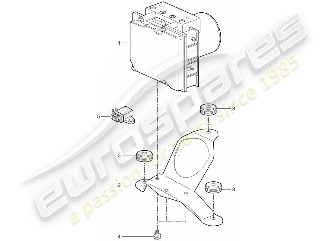 porsche 2009 997-2 turbo / gt2 hydraulic unit part diagram