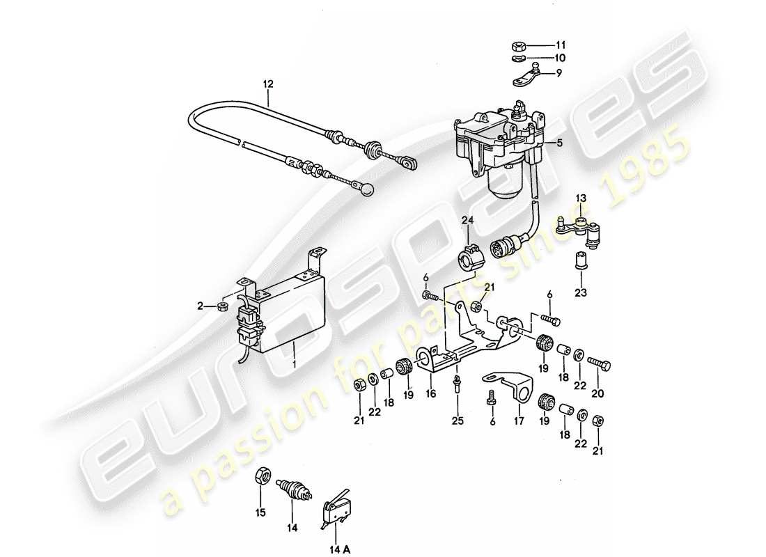 porsche 1995 (968) cruise control system parts diagram
