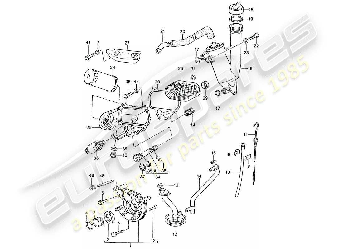 porsche 1983 (944) engine lubrication - attention - technical information - gruppe 1 - nr. 6/84 part diagram