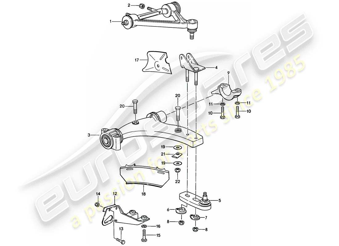 porsche 1982 (928) track control arm - see technical information - gr. 4 nr. 1/84 part diagram