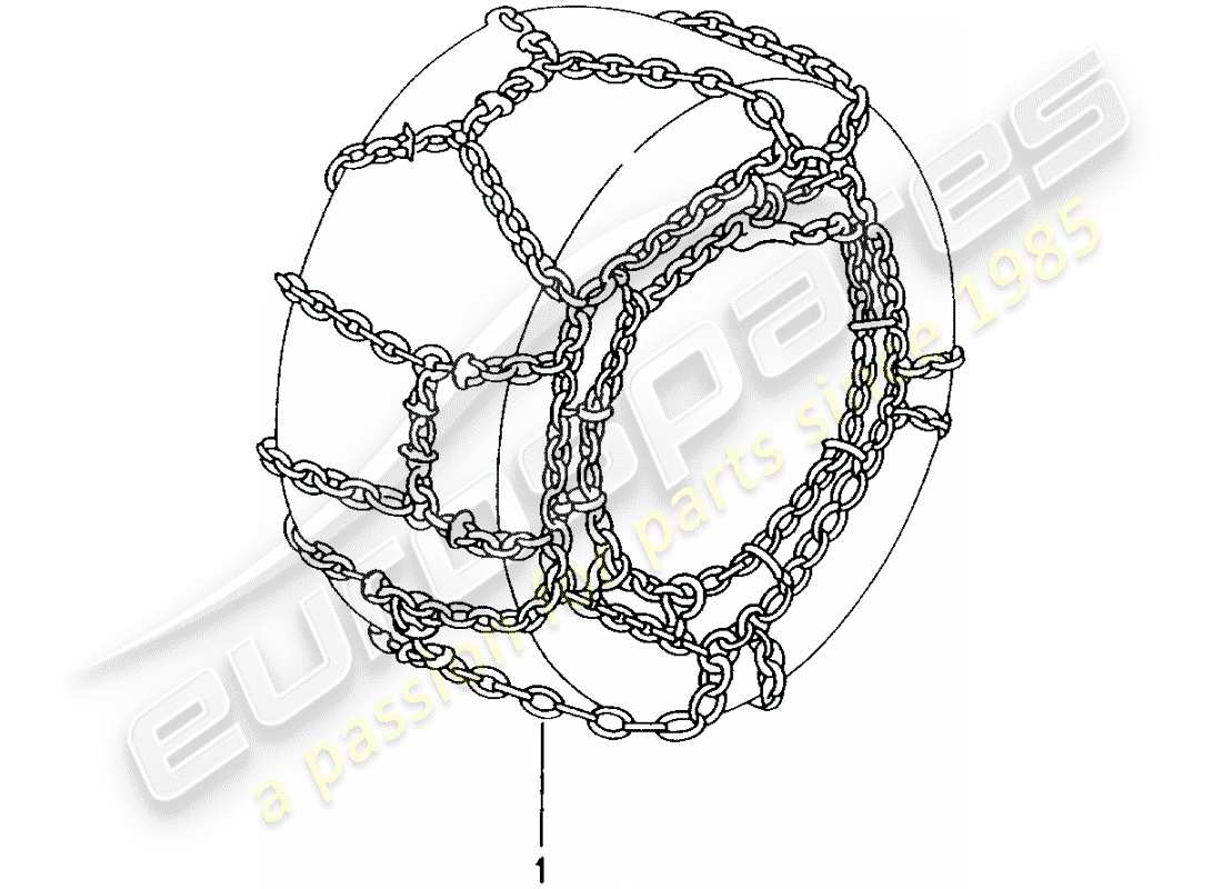 porsche 2004 (tequipment) snow chains parts diagram