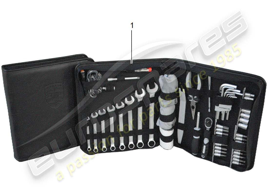 porsche tequipment macan (2018) tool kit bag parts diagram