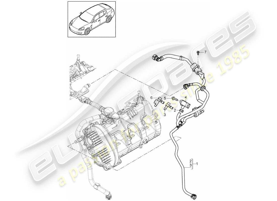 porsche panamera 970 (2014) tank ventilation parts diagram