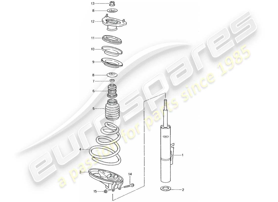 porsche 2003 (996) suspension - shock absorber - d - mj 1999>> part diagram
