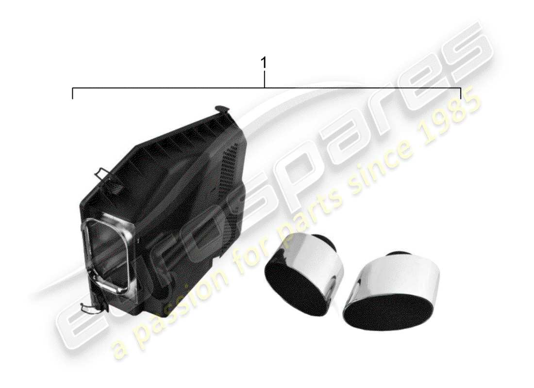 porsche 2016 (accessories) exh.optic sound package - - d - mj 1994>> - mj 1998 part diagram