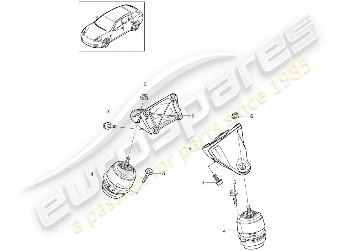 porsche 2013 (panamera 970) engine suspension parts diagram