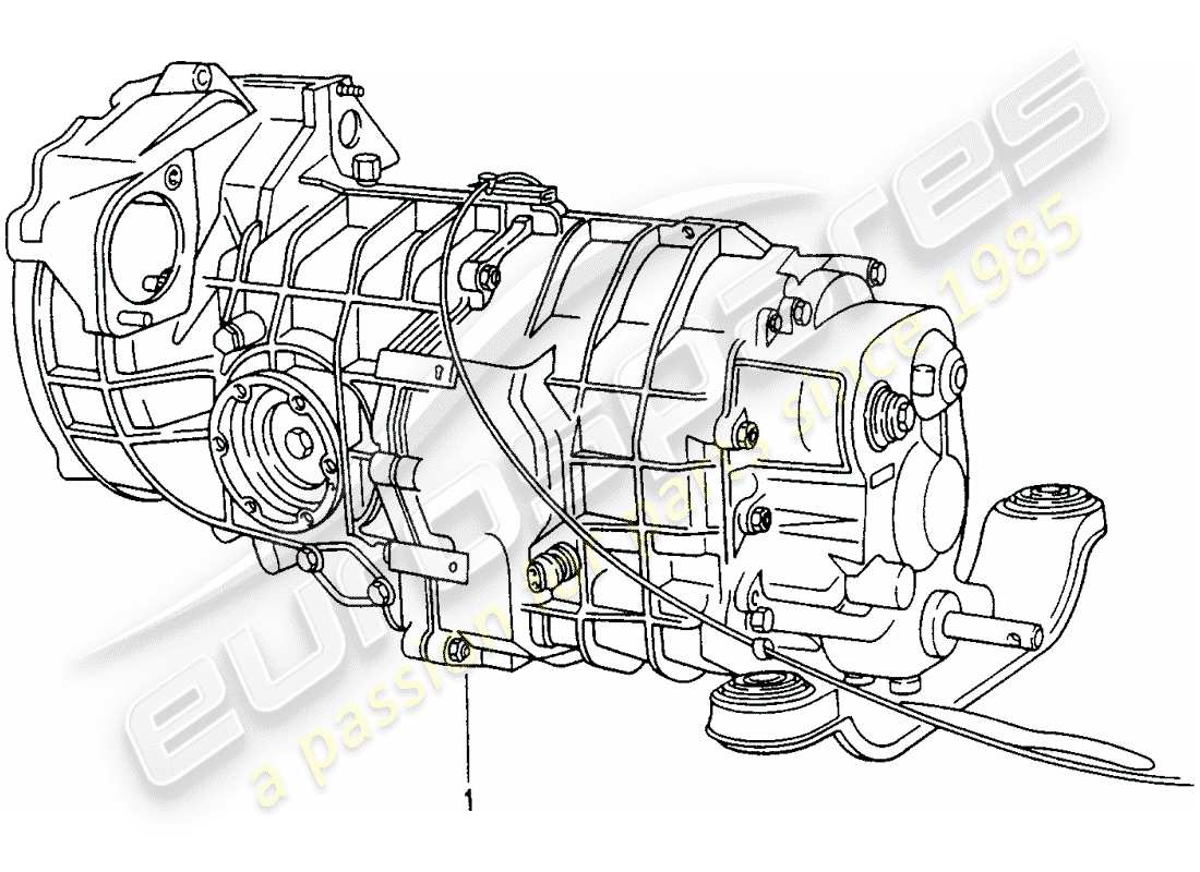 porsche replacement catalogue (1974) manual gearbox parts diagram