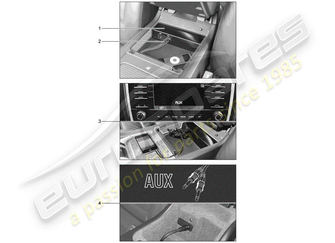 porsche 2010 (tequipment cayenne) multimedia interface part diagram