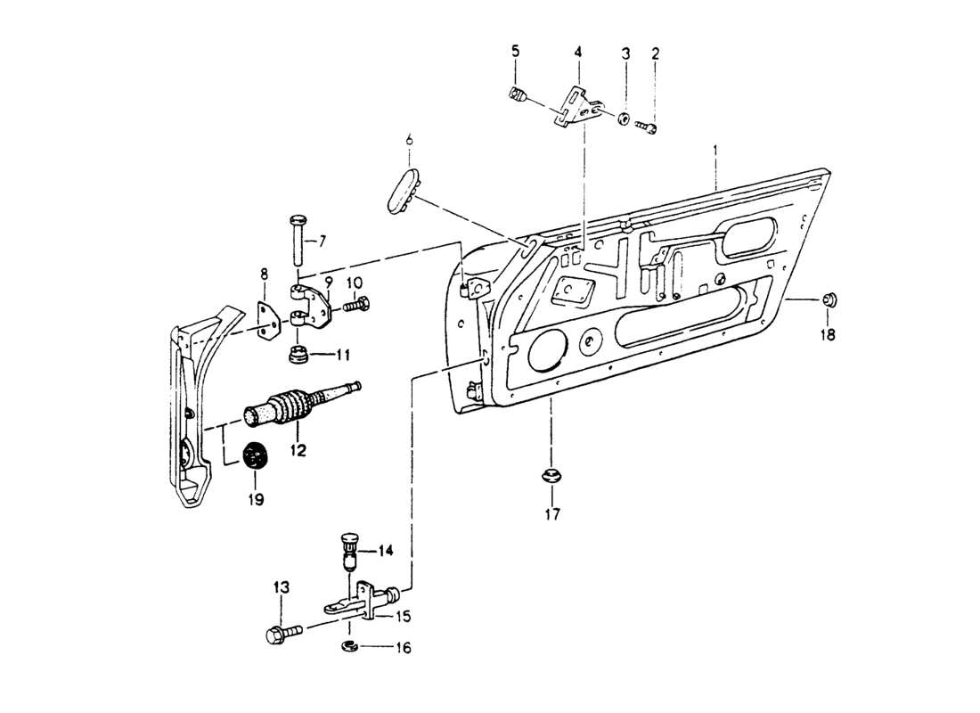 porsche 1994 (964) door shell part diagram