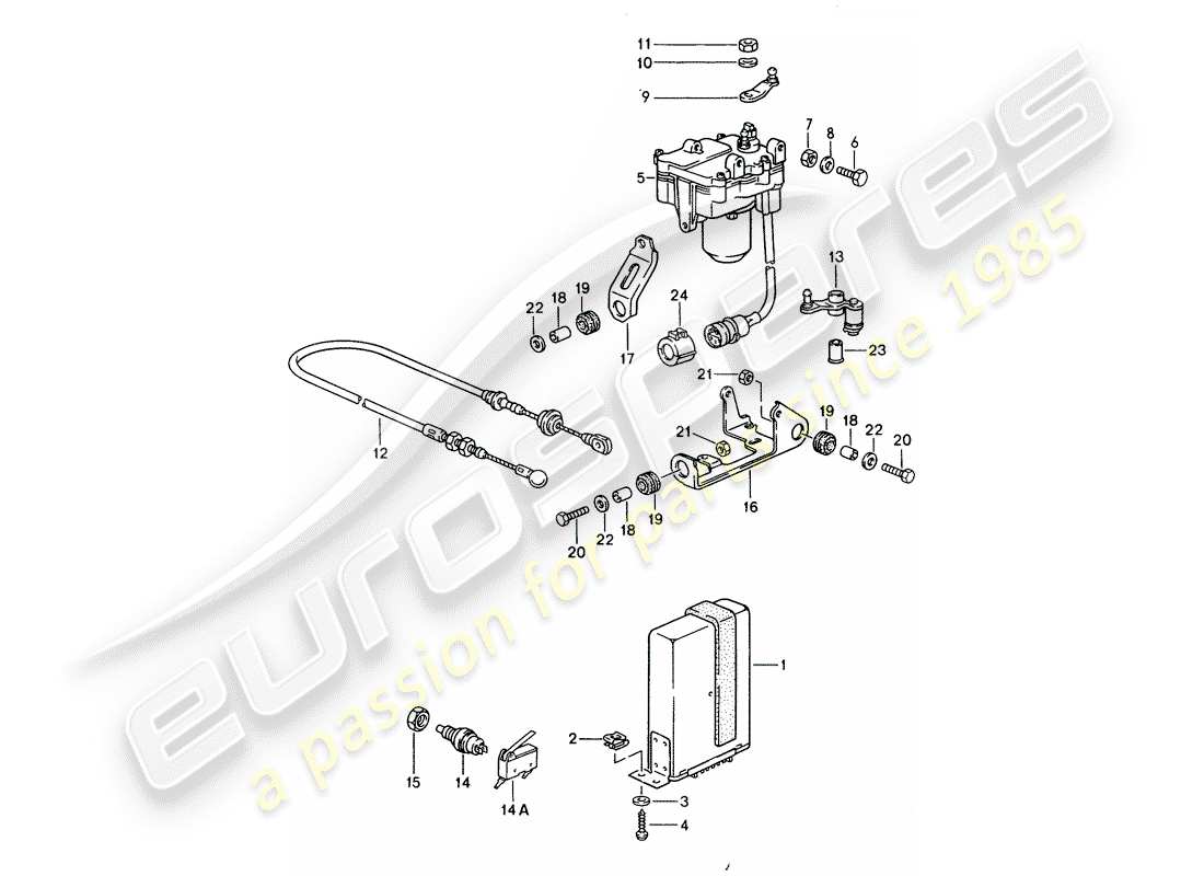 porsche 1988 (944) cruise control system parts diagram