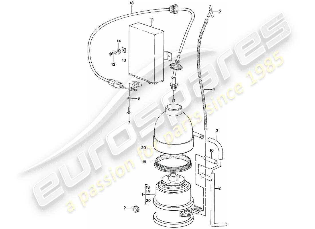 porsche 1984 (928) cruise control system part diagram