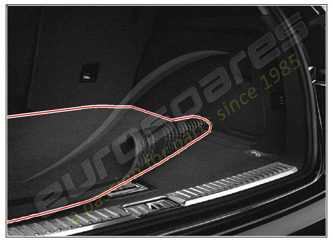 porsche 2010 (tequipment cayenne) luggage compartment mat part diagram