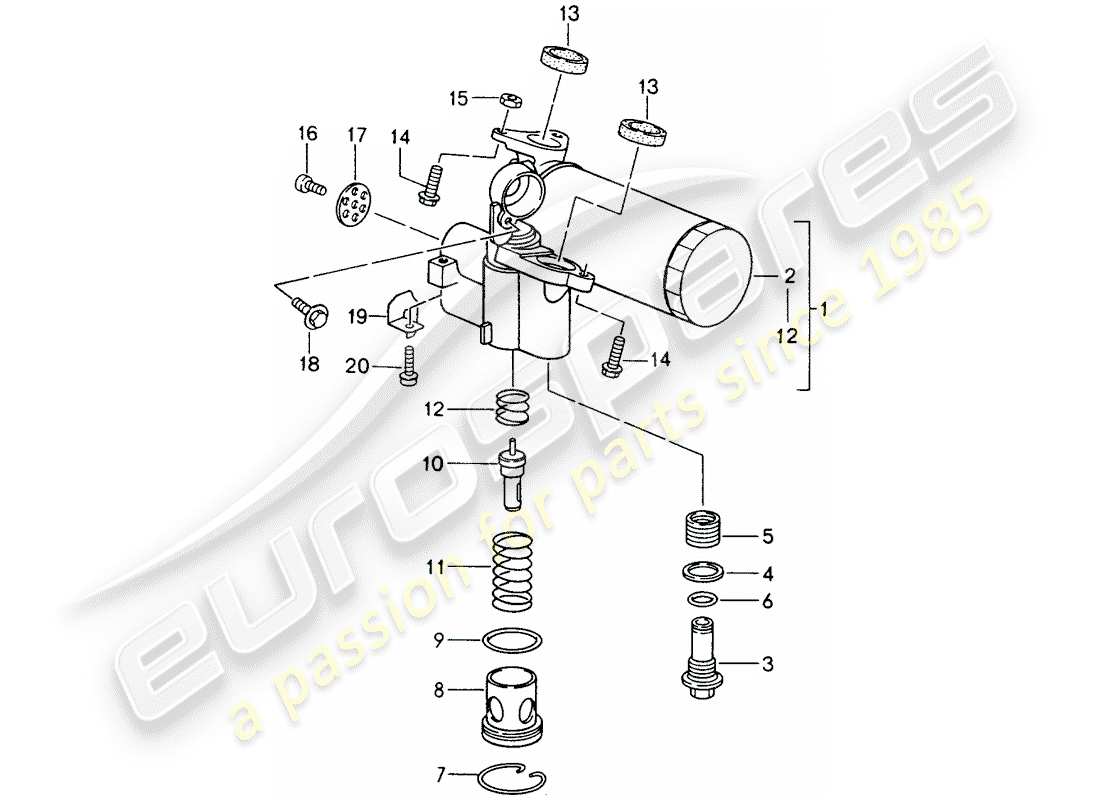 porsche 1994 (993) bracket - for - oil filter - and - thermostat part diagram