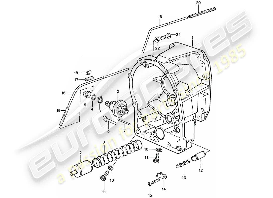porsche 1982 (928) transmission case - 3 - automatic transmission part diagram