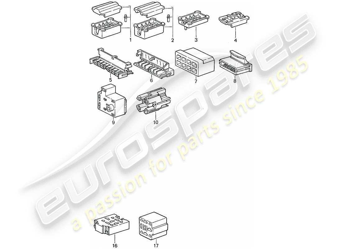 porsche 1981 (911) connector housing part diagram