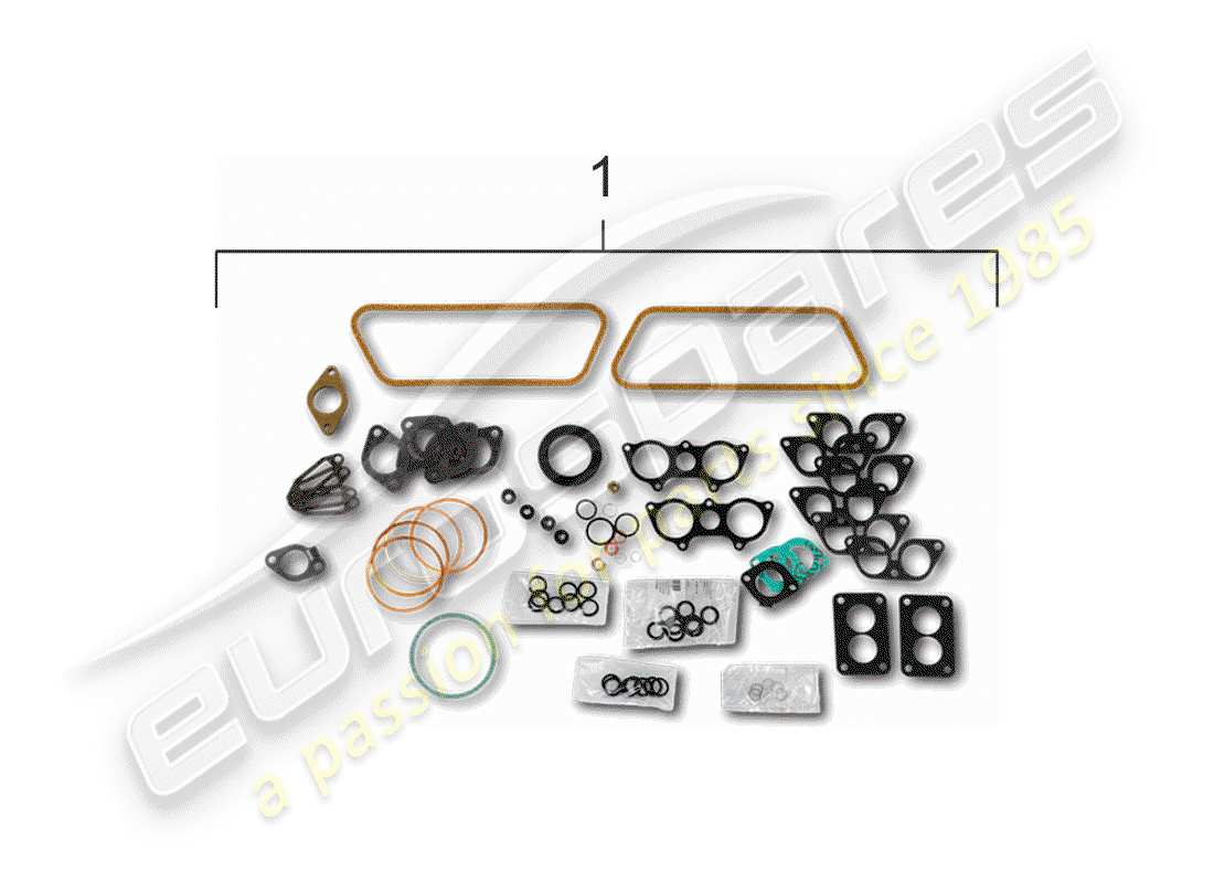 porsche 1962 (356b/356c) gasket set - engine - crankcase - piston rings part diagram
