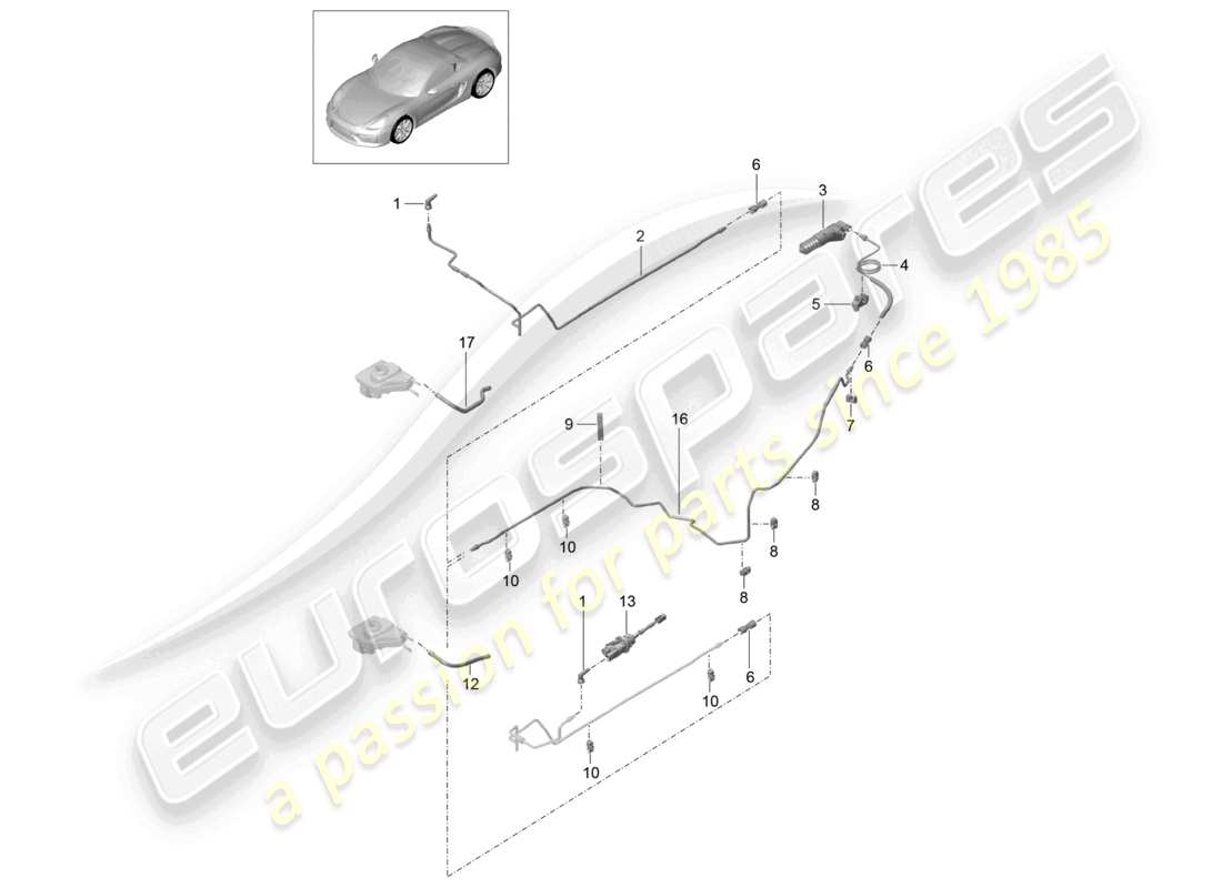 a part diagram from the porsche boxster parts catalogue