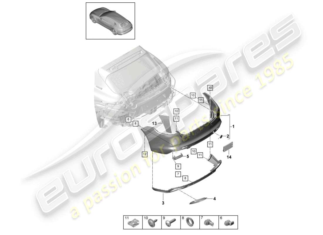 a part diagram from the porsche panamera parts catalogue