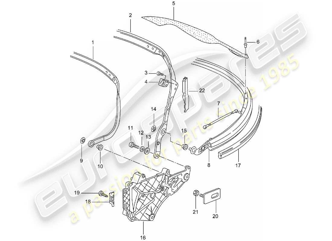 a part diagram from the porsche 996 parts catalogue