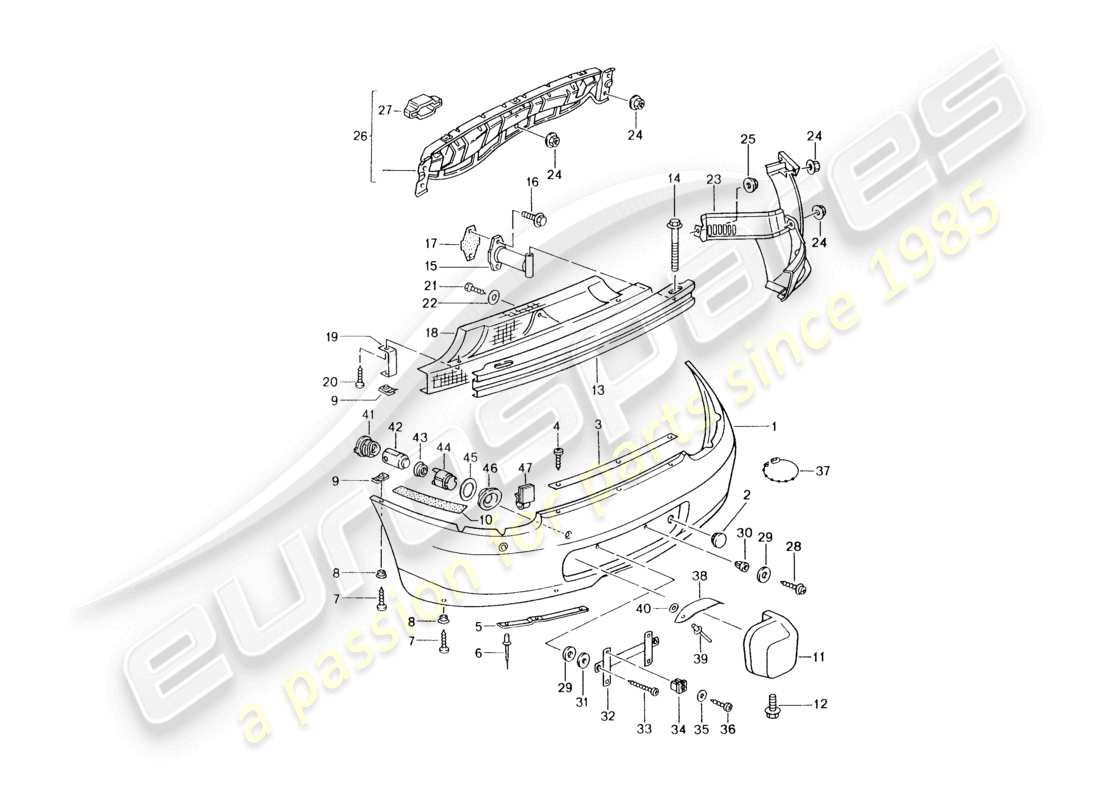 VIEW PARTS DIAGRAMS FROM THE PORSCHE BOXSTER PARTS CATALOGUE a part diagram from the porsche boxster parts catalogue