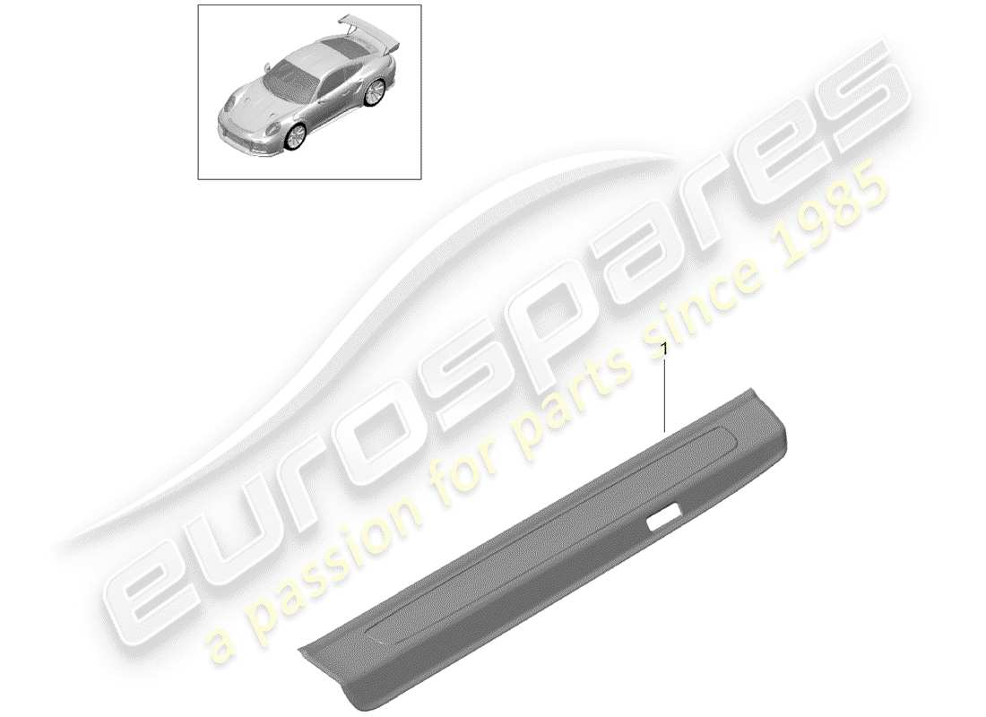 porsche 991 turbo (2014) scuff plate - sill panel part diagram