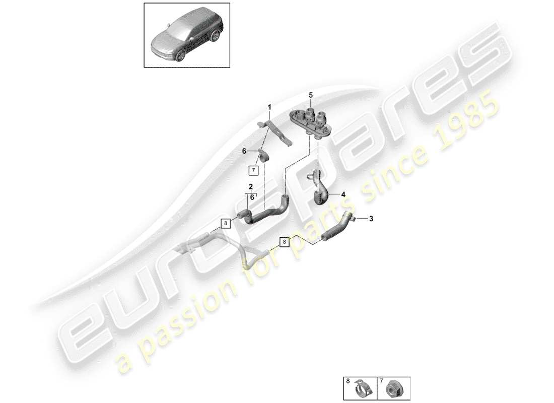 porsche 2020 (cayenne e3 9ya/9yb) heater part diagram