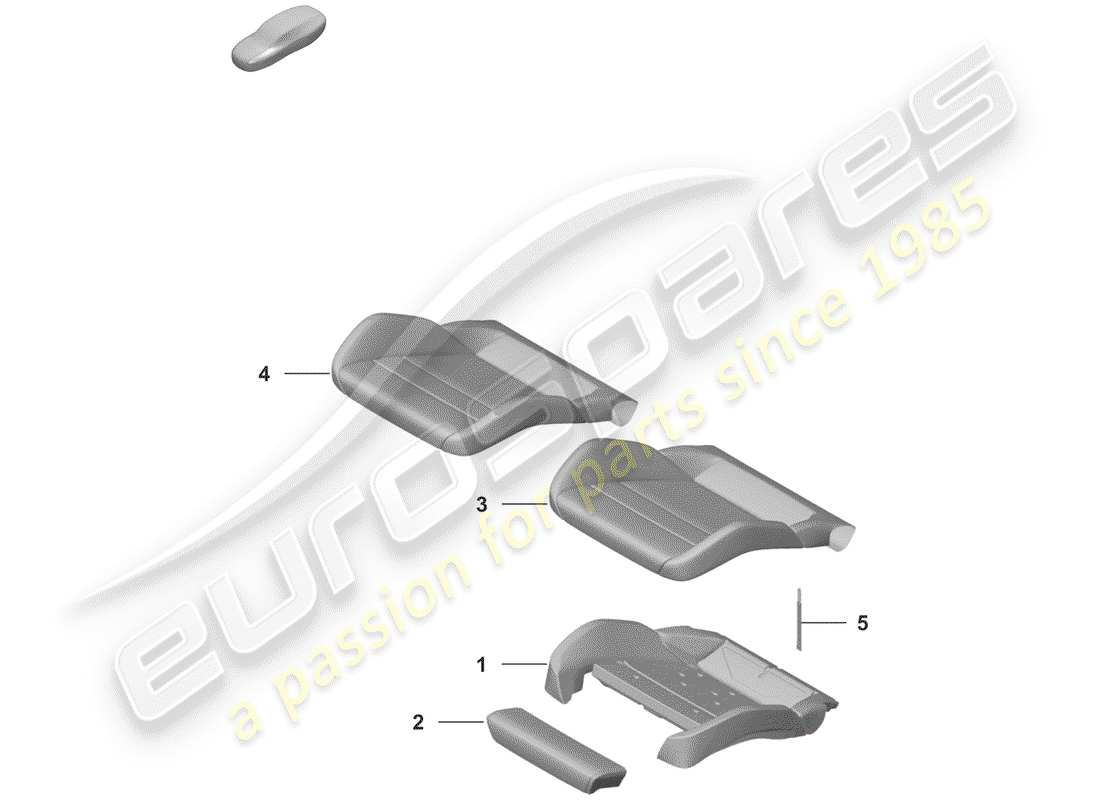 porsche 2019 (992-1) foam part parts diagram
