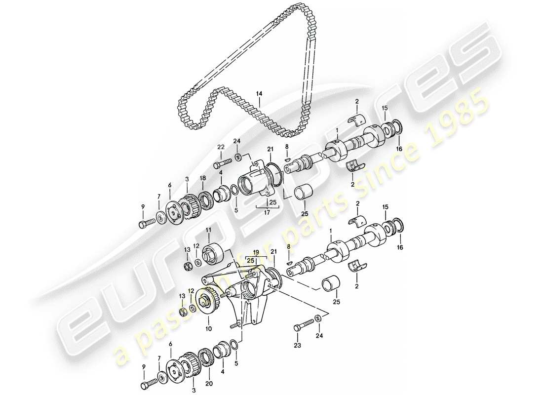 porsche 1986 (944) driving mechanism - shaft parts diagram