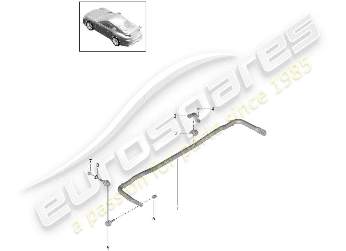 porsche 2017 (991-2 r/gt3/rs) stabilizer part diagram