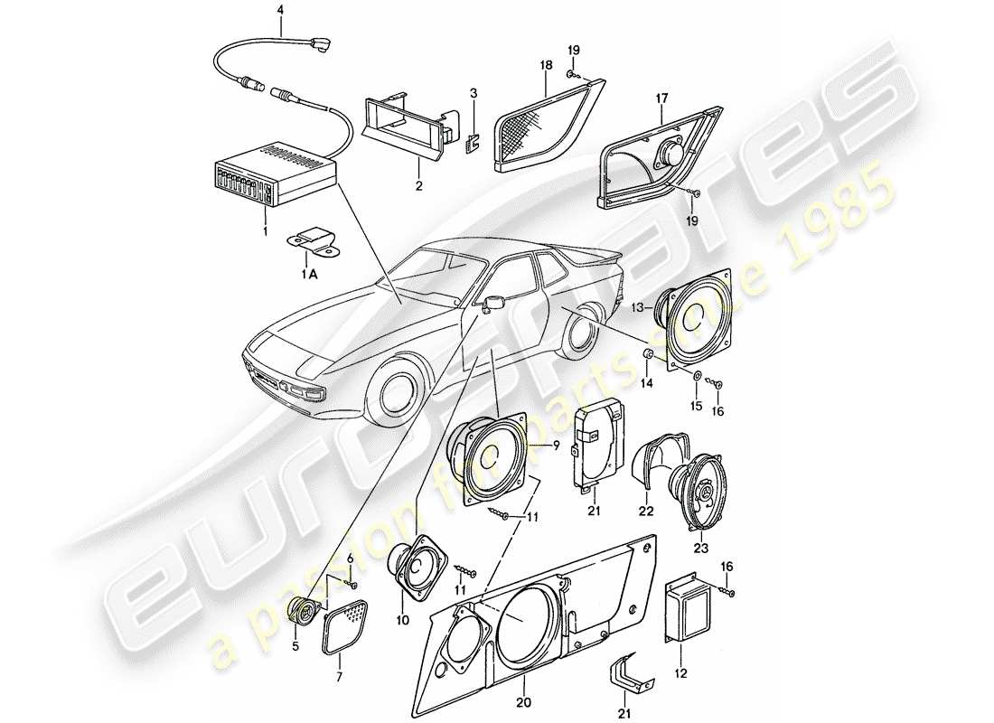 porsche 1991 (944) for - soundsystem parts diagram