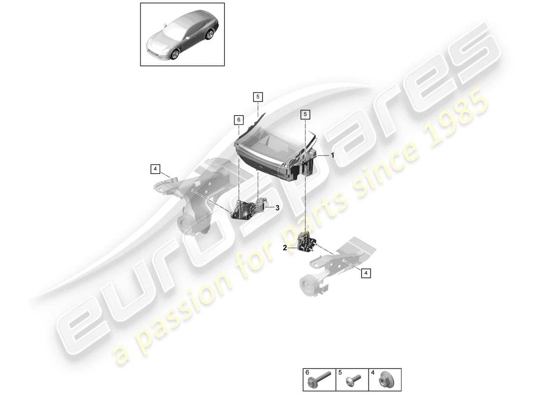 porsche 2017 (panamera 971-1) head-up display part diagram