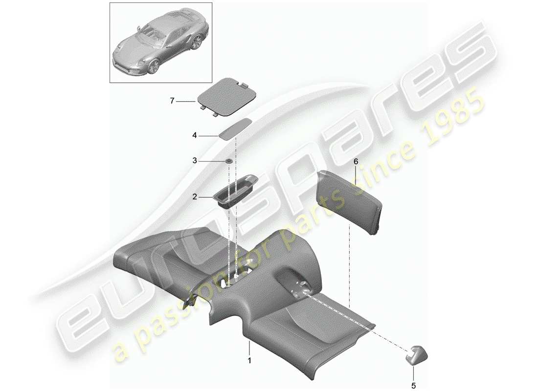 porsche 2014 (991-1 turbo) cover part diagram