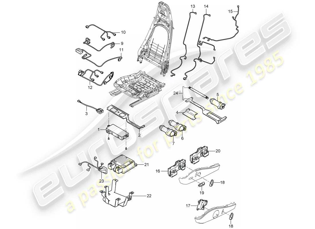 porsche 2008 (987 boxster) wiring harnesses parts diagram