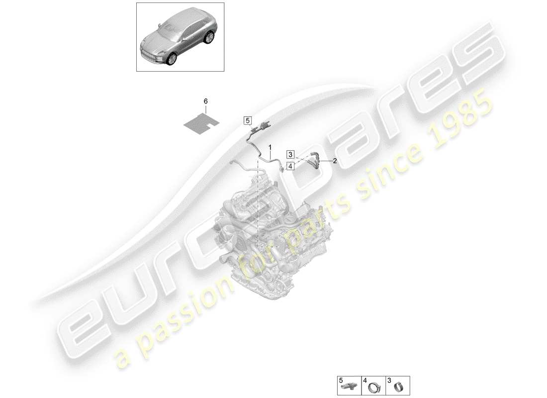 porsche 2020 (macan) breather line part diagram