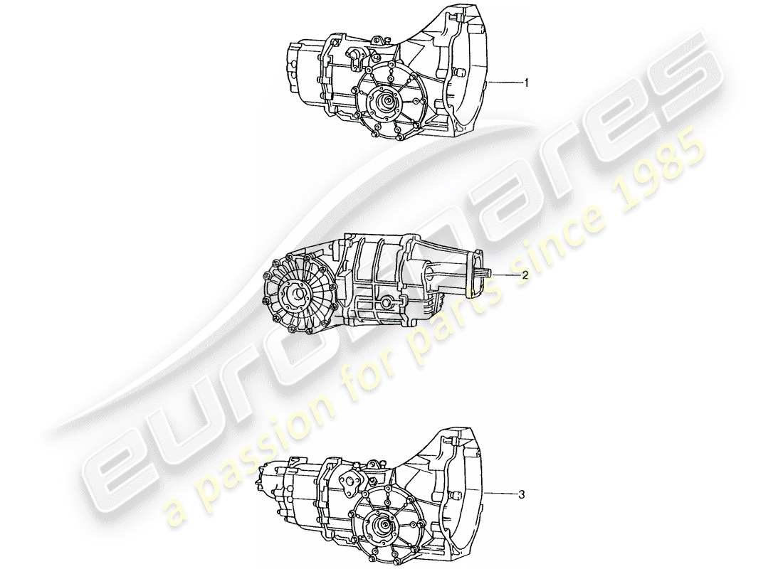 a part diagram from the porsche 1964 (refurbished and exchange catalogue) parts catalogue