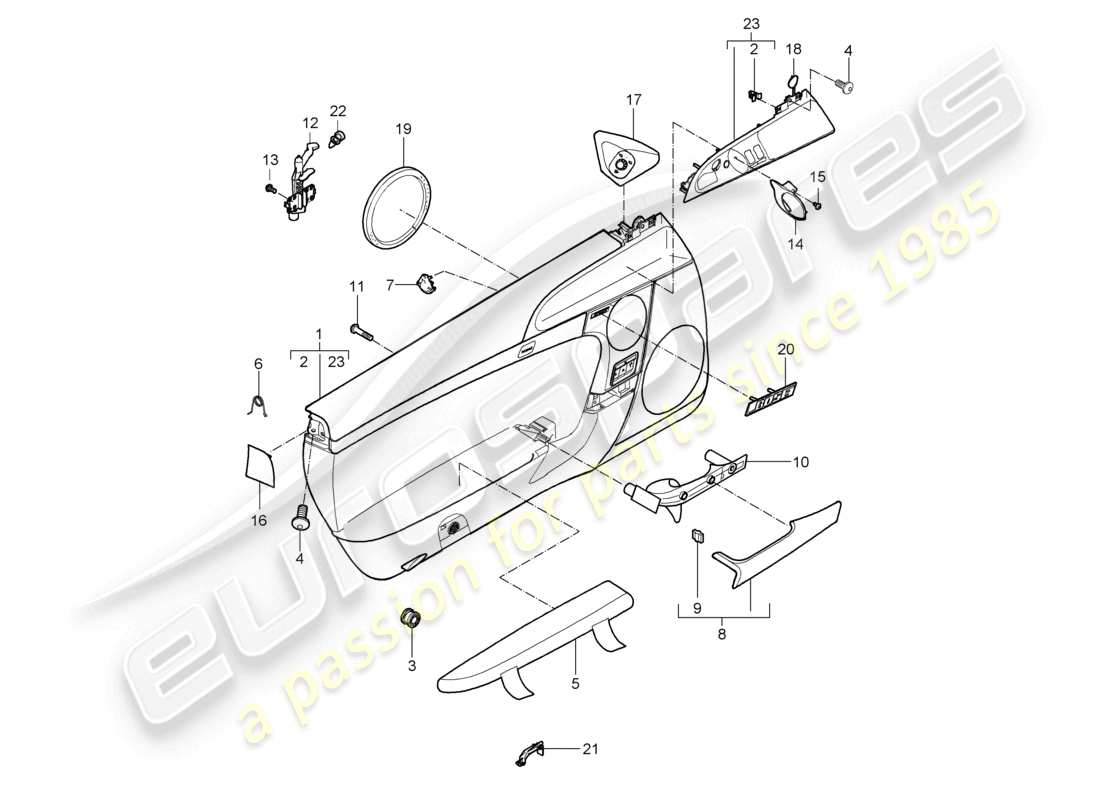 a part diagram from the porsche boxster parts catalogue