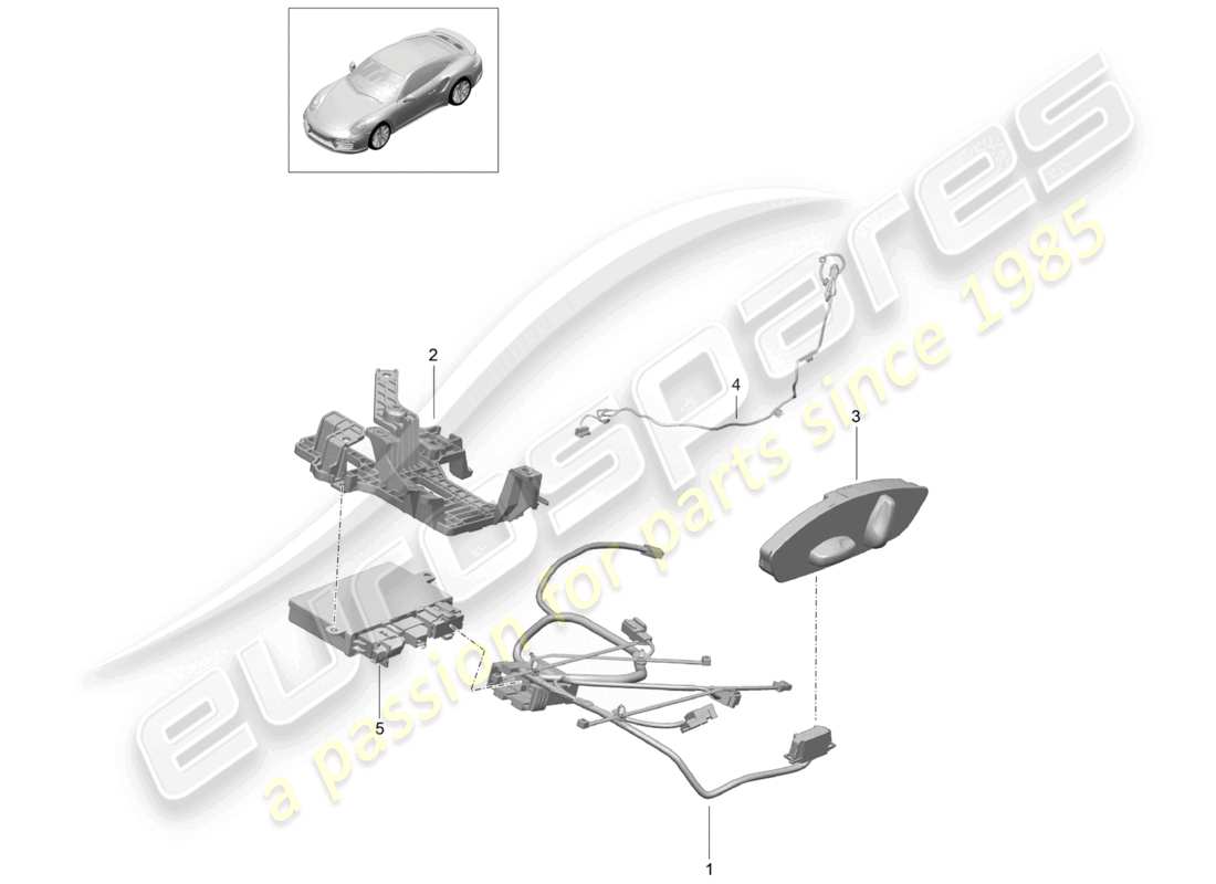 a part diagram from the porsche 991 parts catalogue