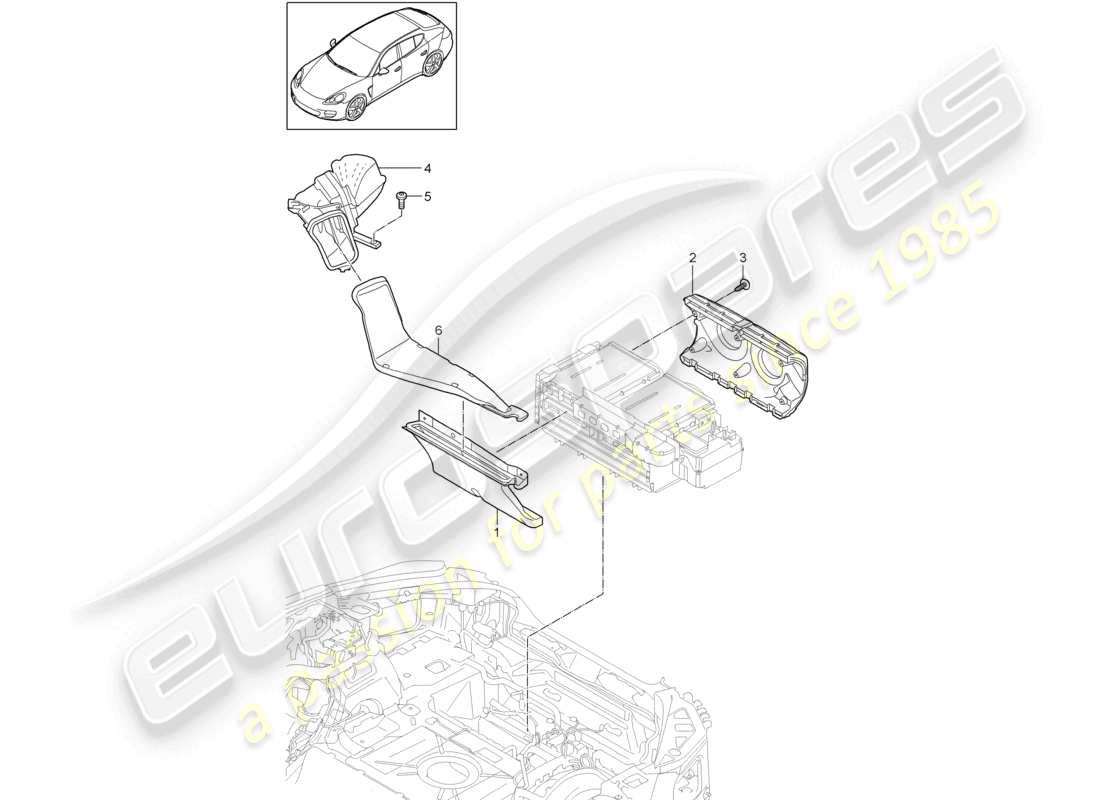 a part diagram from the porsche 2015 (panamera 970) parts catalogue