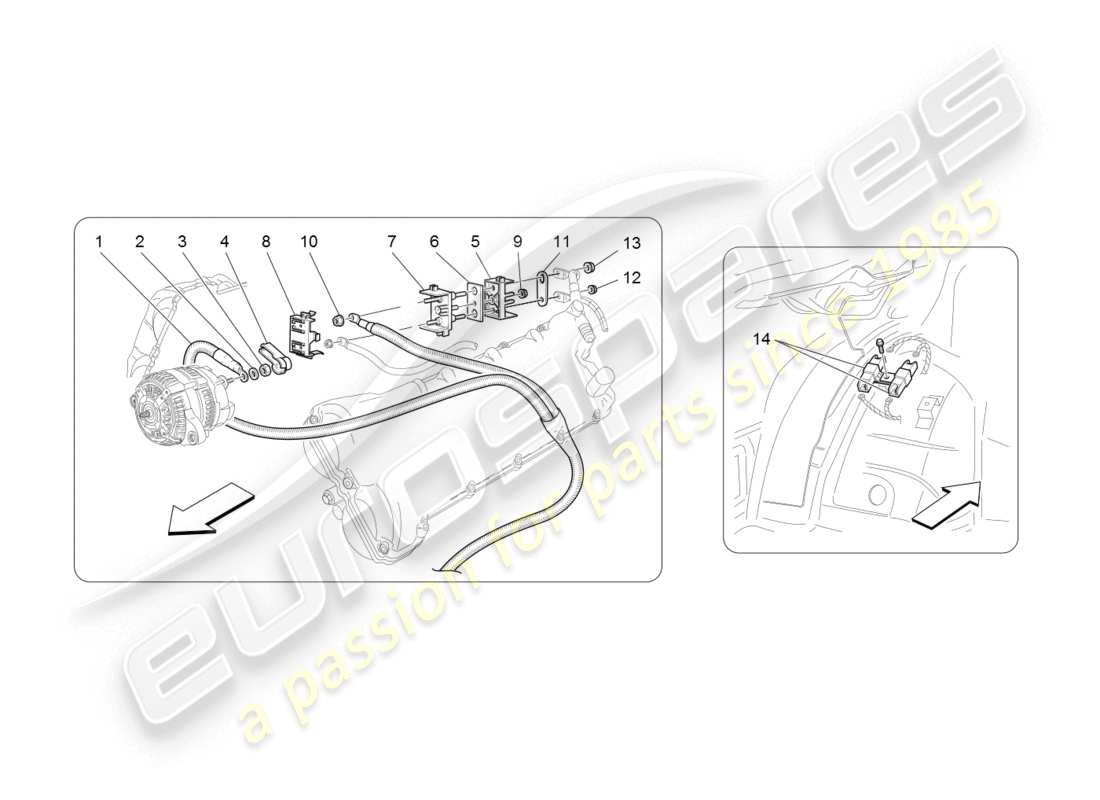 maserati granturismo (2008) main wiring part diagram