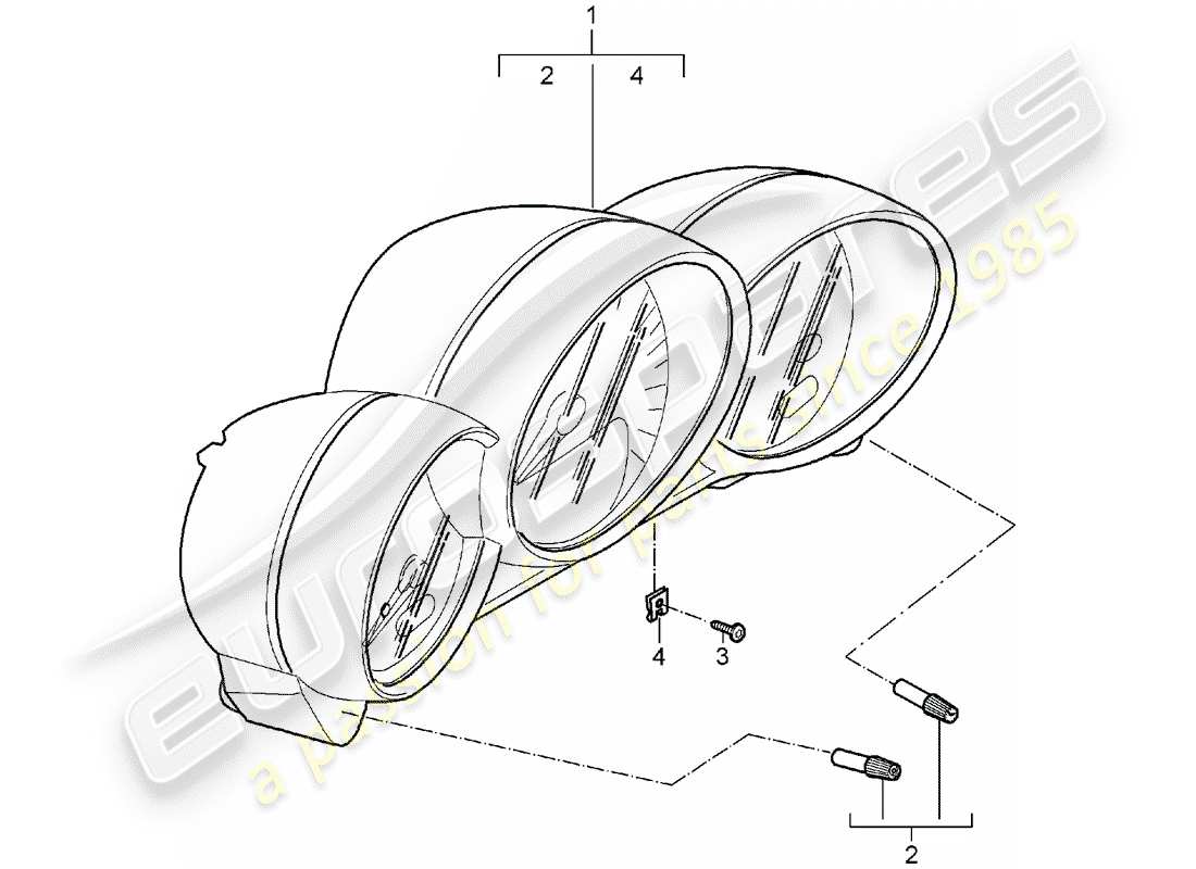 porsche 2006 (987 boxster) instruments part diagram