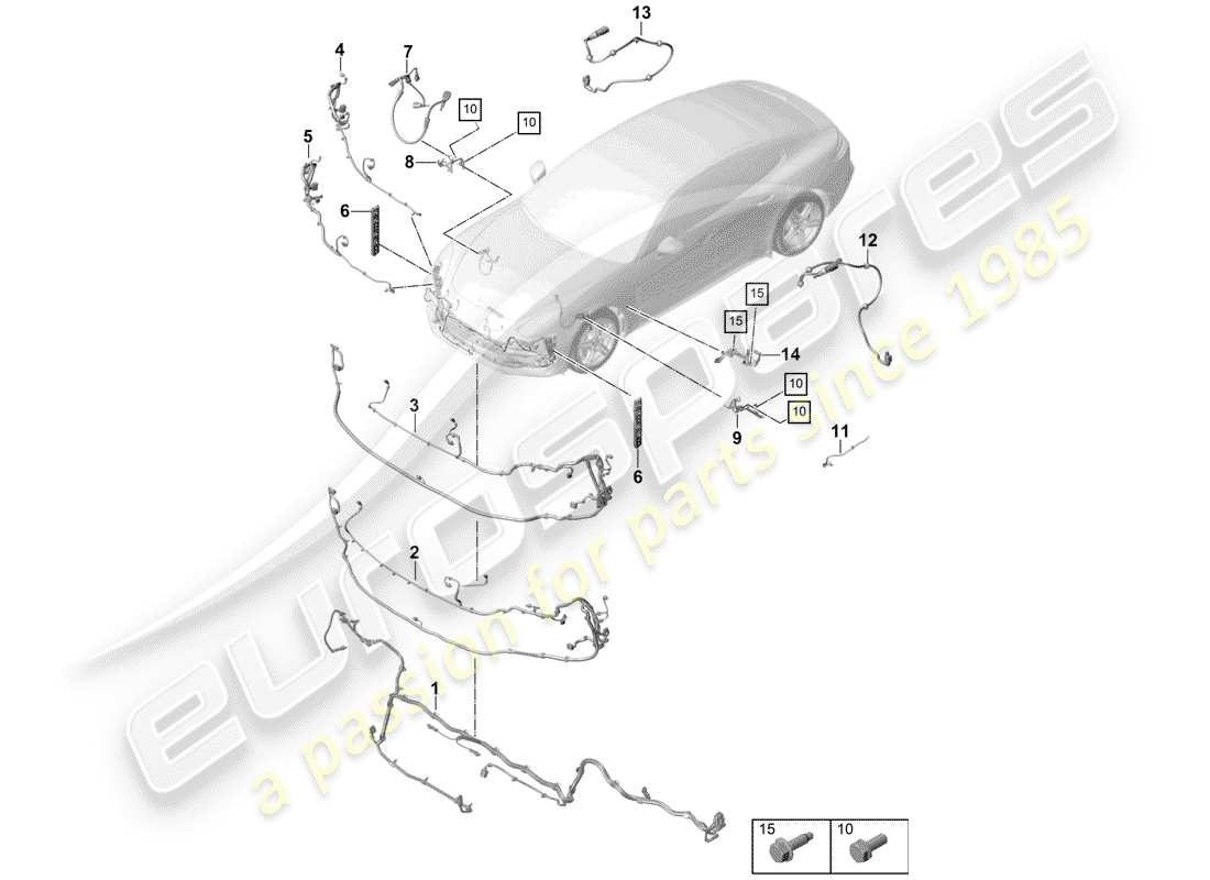 porsche 2018 (panamera 971-1) wiring harnesses part diagram
