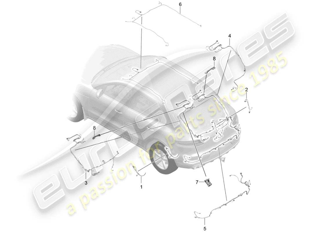 porsche 2016 (macan) harness part diagram