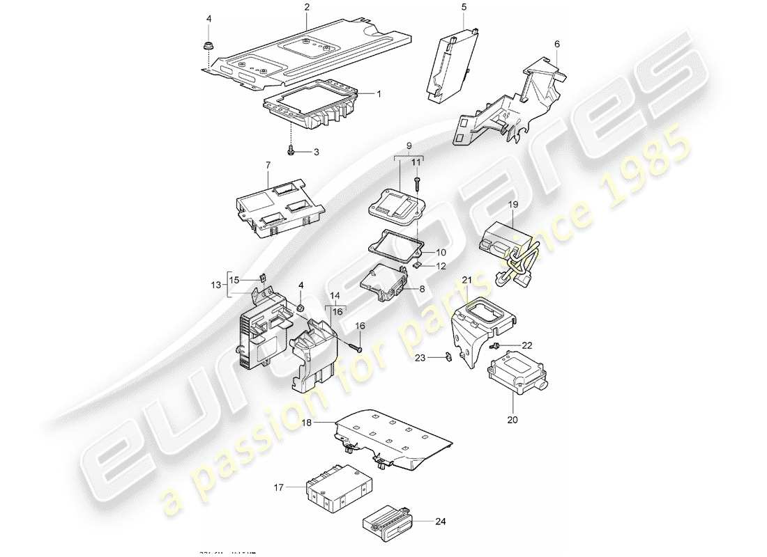 porsche 2006 (997-1) control units part diagram