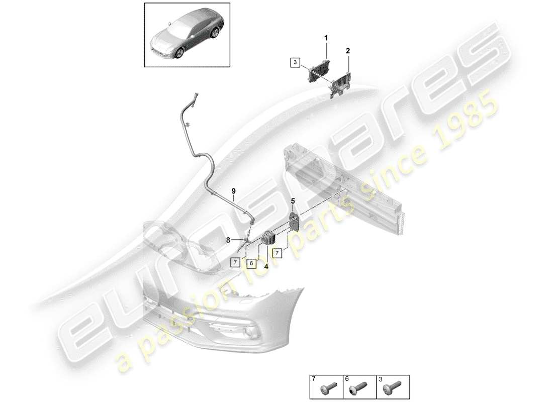 porsche panamera 971 (2018) single parts parts diagram