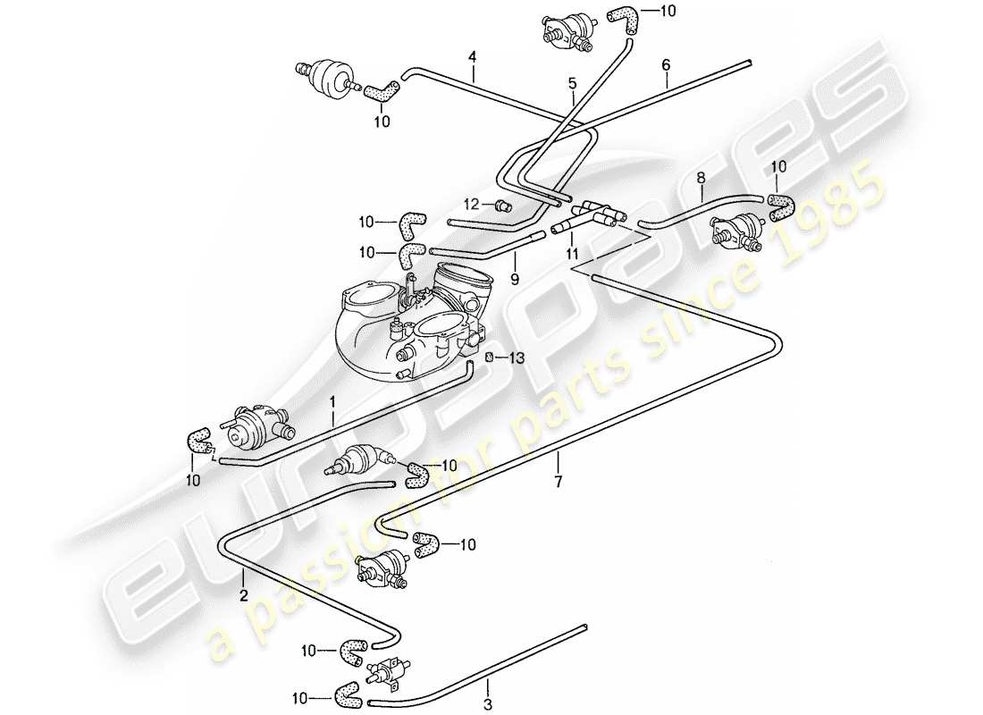 porsche 1987 (928) lh-jetronic - 3 part diagram