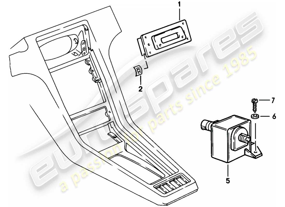 porsche 1984 (928) clock part diagram