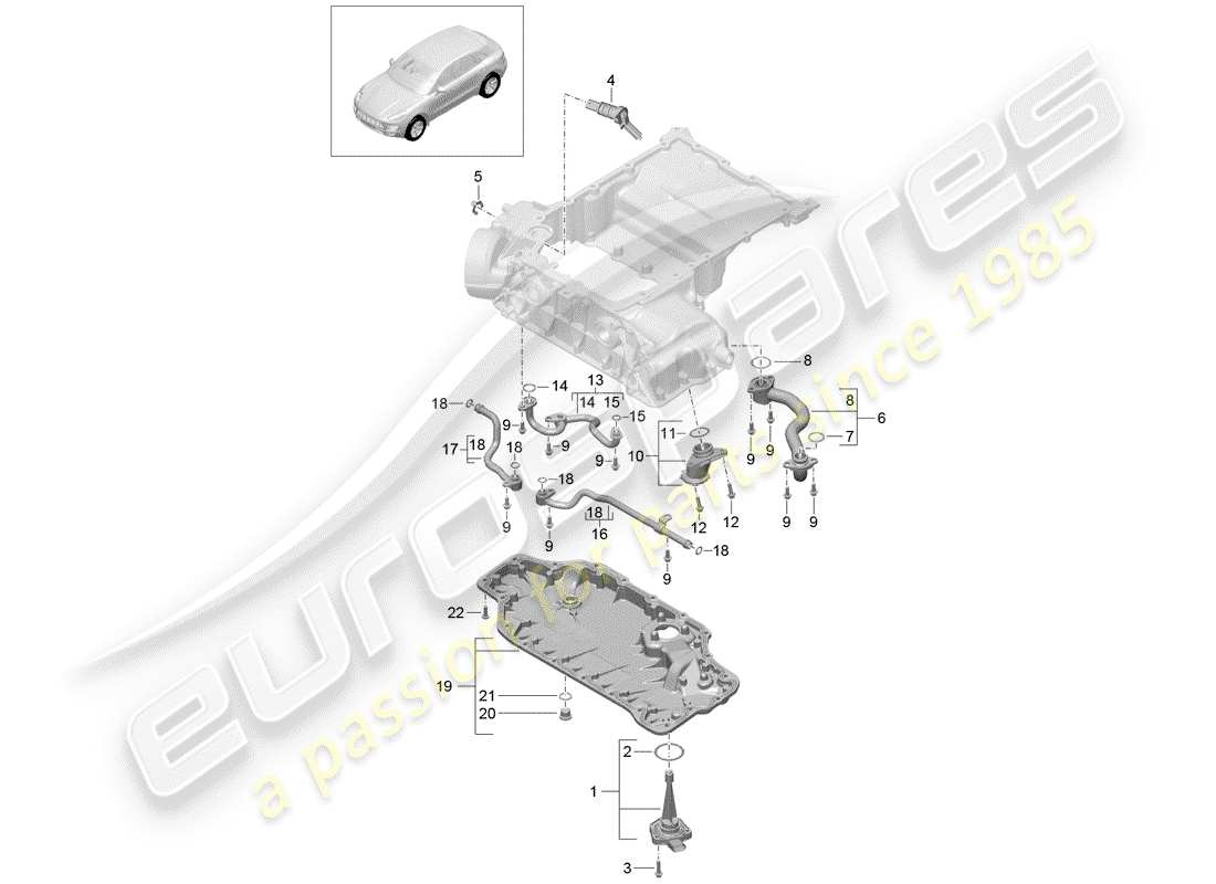 porsche 2016 (macan) intake manifold part diagram