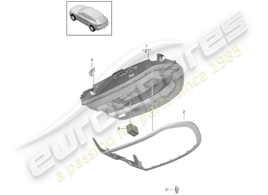 porsche 2017 (macan) bracket parts diagram