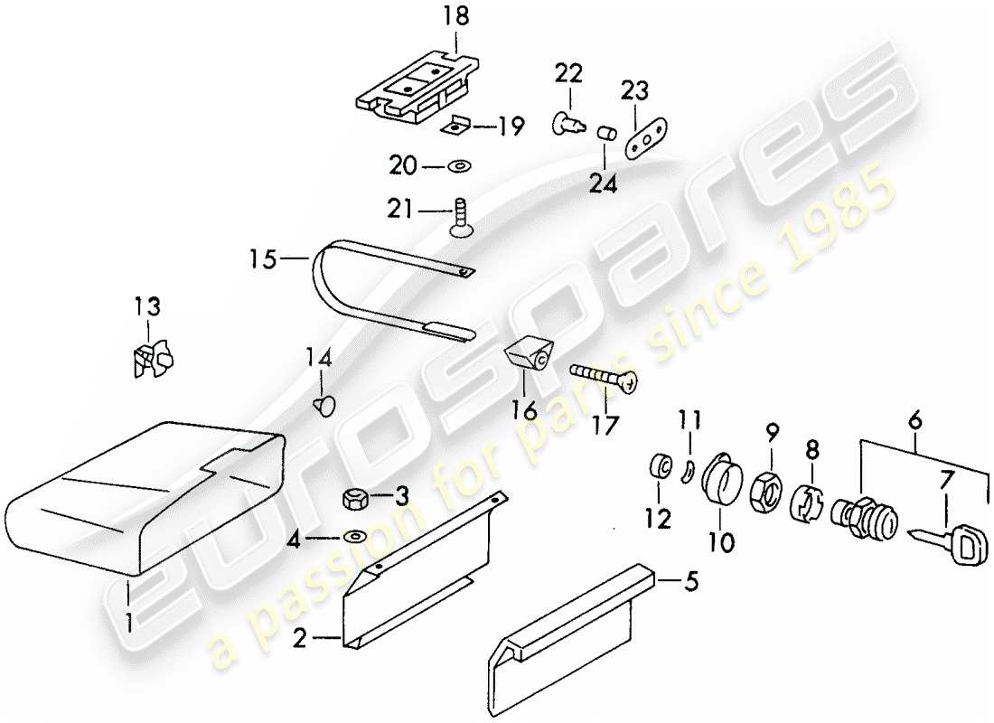 porsche 1973 (911) glove box - d >> - mj 1970 part diagram