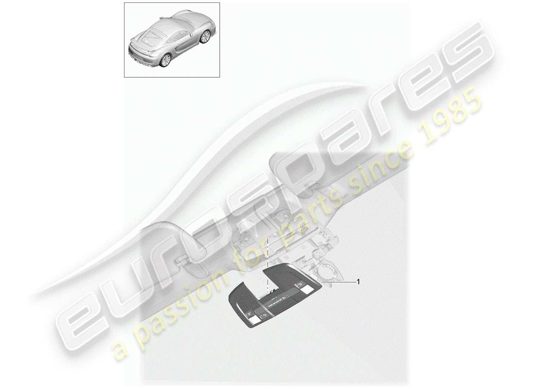 porsche 2016 (981 cayman gt4) bracket part diagram